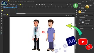 How To Modify Doctor Character In Adobe Animate  No Copyright Doctor Character  learn2danimation [upl. by Nosak373]