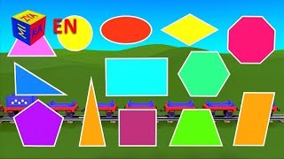 Learn 2D shapes with ChooChoo Train part 1 Shapes for kids kindergarten and students of grade 1 [upl. by Clements845]