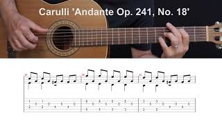 Carulli Andante Op241 No 18 [upl. by Aromas]