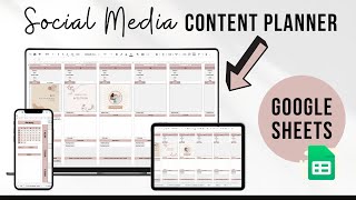 Social Media Content Planner and Content Calendar  Google Sheets [upl. by Mathis108]