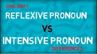 Reflexive vs Intensive Pronoun  Similarity  Differences  When to use [upl. by Narba]