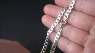 Sterling Silver Chunky Curb Chain Necklace Chain wholesale sterling silver chainsAZFindingscom [upl. by Anerat986]