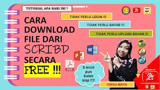 CARA DOWNLOAD FILE DARI SCRIBD SECARA FREE [upl. by Elsa]