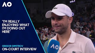 Grigor Dimitrov OnCourt Interview  Australian Open 2024 Second Round [upl. by Ahsin]