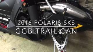 2016 Polaris SKS RMK 800  Stock Exhaust vs GGB Trail Can [upl. by Aramoiz]