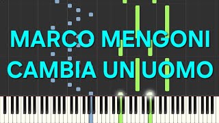 marco mengonicambia un uomorallentatoslowpiano facile easy tutorial [upl. by Power674]