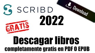 SCRIBD 2022 ✅ Descagar libros completamente gratis en PDF O EPUB [upl. by Vitek61]