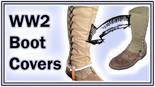 Making WW2 Gaiters  Historical Boot Cover DIY [upl. by Annaynek645]