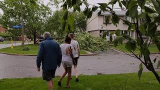 Nepean Ottawa deadly thunderstorm aftermath Raw footage from May 21 2022 [upl. by Henebry]