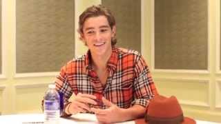 Brenton Thwaites Interview with the star of The Giver [upl. by Odnama824]