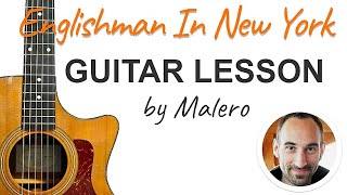 Englishman In New York Guitar Lesson [upl. by Chretien]