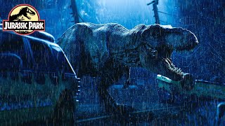 Jurassic Park Horror  RELAXING JURASSIC PARK  Calming Rain  Dinosaur Sounds  Sleeping Sounds [upl. by Sudoeht]