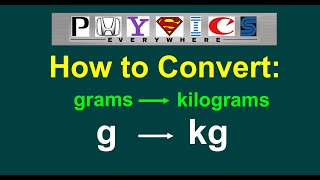 How to Convert g to kg grams to kilograms EASY [upl. by Durwood]