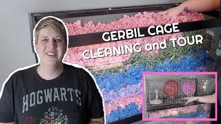 CLEANING MY GERBILS CAGE [upl. by Eceinert]