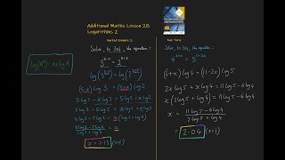 28 Logarithms 2 Additional Maths OCR FSMQ [upl. by Annabela]