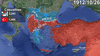 The First Balkan War using Google Earth [upl. by Damour]