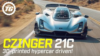 World Exclusive CZINGER 21C FIRST DRIVE 2m 1233bhp 3Dprinted hypercar  Top Gear [upl. by Aduhey549]