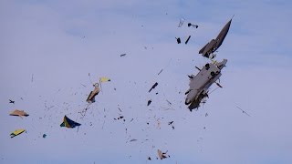 GIGANTIC RC CRASH SAAB GRIPEN XXXL 12 SCALE MODEL TURBINE JET FATAL END TOTAL DESTROYED [upl. by Etteniuq]