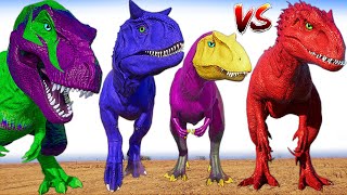 Cyborg Albertosaurus Vs Joker Shin Godzilla amp IREX TREX Jurassic World Evolution 2 Dinosaurs Fight [upl. by Kosel]