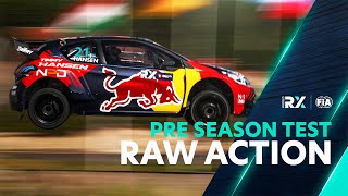 World Rallycross RAW ACTION Pre season testing 2024 [upl. by Yelahc]