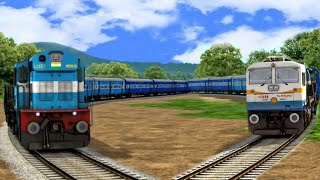 Trains Speeding on Curves  Diesel Train Actions  Indian Railways  Indian Train Simulator 2020 [upl. by Sillsby]