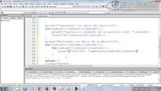 35  Ejercicio Práctico con una Matriz y un Vector ProgC [upl. by Haodnanehs816]