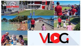 A day out in Redcliffe Dolphins NRL Captains run Lagoon Pier and lunch at Le Sunrise VLOG34 [upl. by Aidile739]