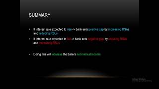 Repricing Model 22 Interest Rate Risk Management  FINS3630 Bank Financial Management [upl. by Tim840]