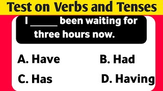 Test on Verbs and Tenses  English Grammar Quiz  English Grammar test  LearnEnglish speakenglish [upl. by Pinebrook]