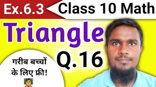 Triangles Class 10  Ex63  Q16  Chapter 6 Ncert Math mhkclasses [upl. by Suolkcin]