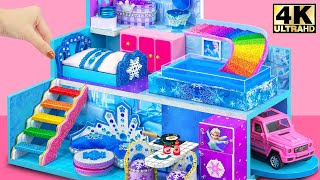 Build 3 Floors Amazing Frozen Dream House with Water Slide to Pool for Two ❤️ DIY Miniature House [upl. by Elatnahs36]