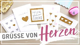 DIY KARTEN – für Valentinstag Geburtstage amp jeden Tag im Jahr – einfach DANKE sagen TypischSissi [upl. by Ahk]