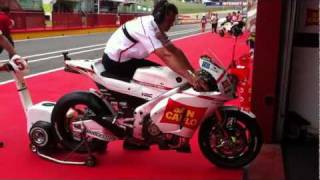 Termignoni  MotoGP 2011 Simoncellis Honda RC212V warming up [upl. by Ttelrats46]