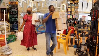 Shopping for Lights at ELWA Junction Monrovia LIBERIA 2021 HelenasQueendom [upl. by Yecak162]