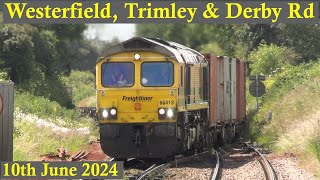 Trains at Westerfield Trimley amp Darby Rd  10th June 2024 [upl. by Narret840]