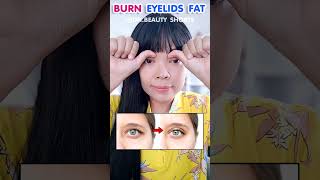 ONLY 3 EXERCISES  Burn Eyelids Fat and Get bigger eyes [upl. by Eceryt413]