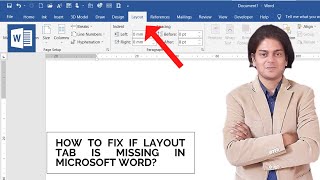 How to fix if layout tab is missing in Microsoft word [upl. by Nylirej]