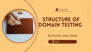 software testing methodologies stm topic 14structure of domain testing jntuhyderabad cse [upl. by Kindig]