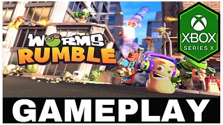 WORMS RUMBLE  Xbox Series X Gameplay [upl. by Eilis]