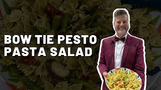 How to make Easy Bowtie Pesto Pasta Salad [upl. by Olbap951]