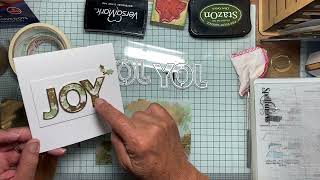 Tricks for mounting word dies using double stamped vellum technique [upl. by Eeralav331]