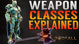 GODFALL WEAPON CLASSES EXPLAINED Abilities Combos Stats Polarity Attacks amp More  Godfall [upl. by Ahseiyn26]