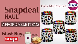 SNAPDEAL HAUL  SNAPDEAL  HAUL VIDEO AFFORDABLE ITEMS  AFAST  BOOK MY PRODUCT [upl. by Uri92]