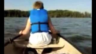 Canoe Powered By Trolling Motor [upl. by Huskamp]