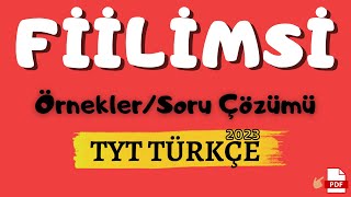 Fiilimsi Eylemsi  Örneklerle SORU ÇÖZÜMLERİ  TYT Türkçe 2023 Deniz Hoca PDF 📕 [upl. by Deevan]