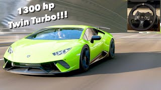 Lamborghini Huracan Performante Twin Turbo  Logitech Steering Wheel Gameplay  Forza Horizon 5 [upl. by Ahselyt978]