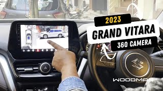 2023 Grand Vitara Android Stereo with Piano Finish Frame  Woodman 360 Bird View System Review [upl. by Madson29]