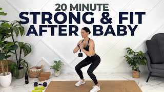 FULL BODY Postpartum Strength Workout Get Strong amp Fit After Pregnancy [upl. by Atnwahsal885]