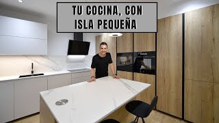 Cocinas MADERA y BLANCO con isla  Dekton Opera CJR [upl. by Aihsot767]