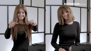 TUTORIAL cómo colocar el flequillo cortina de clip Brigitte [upl. by Artimas]